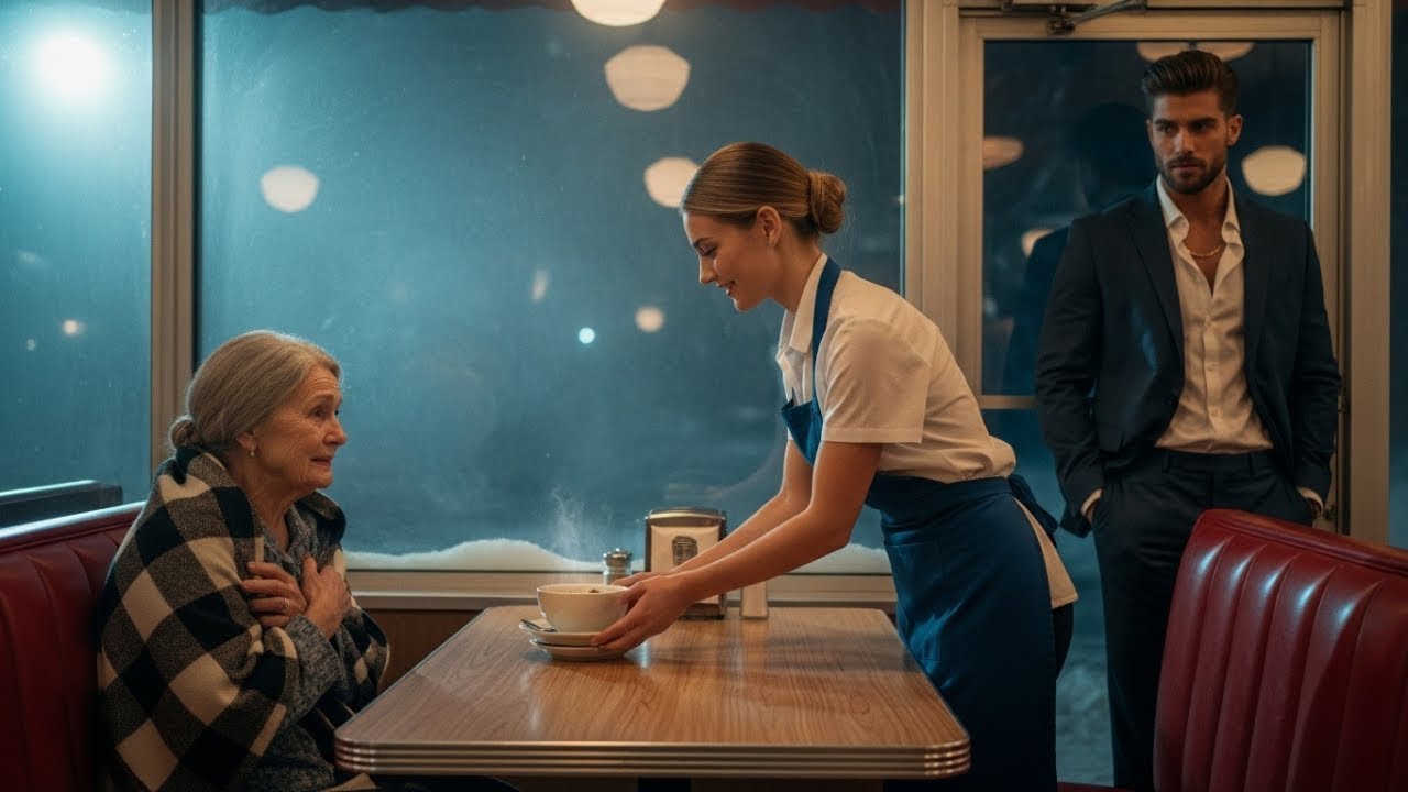 Sie schützt eine alte Frau im Schneesturm – am nächsten Tag erscheint ein Mafiaboss.