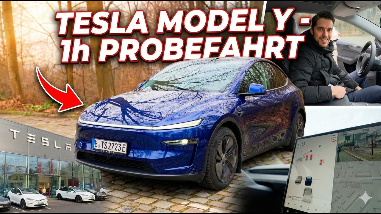 Probefahrt im Tesla Y 🚗🤖 | 1 Stunde unterwegs & kurzer Check