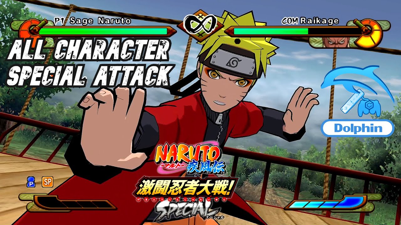 Naruto Shippuden: Gekitou Ninja Taisen Special (Wii) - All Character Special Attacks @ 1080p HD ✔