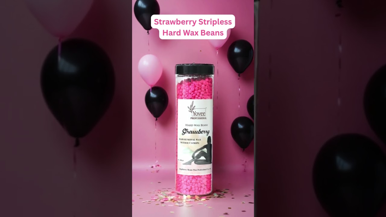 Try Yovee's Strawberry Bean hard wax #YoveeWax #StrawberryWax #Skincare#SmoothSkin#FacialWax
