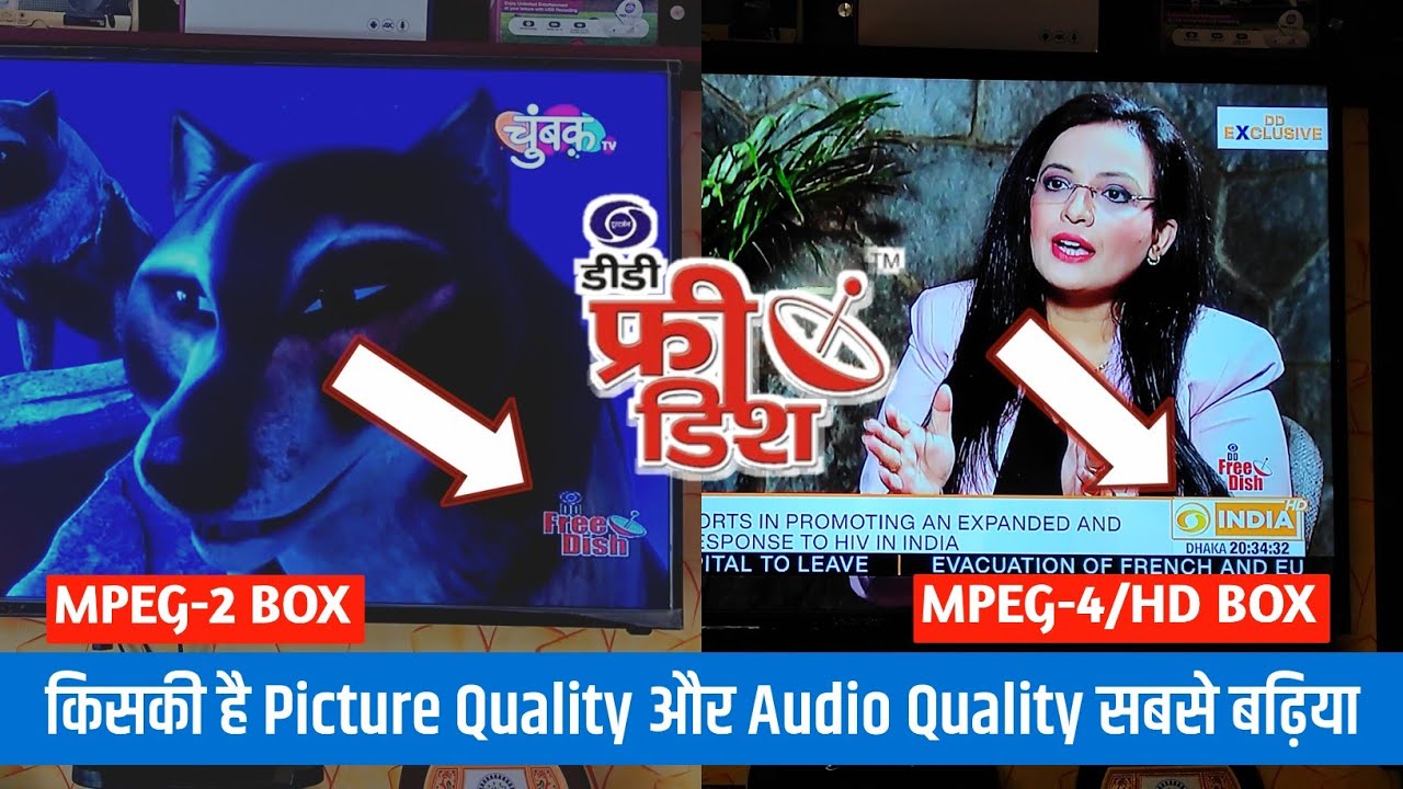 Which is best DD Free Dish Set Top Box between Mpeg2 Vs Mpeg4 🔥| DD Free Dish Set Top Box