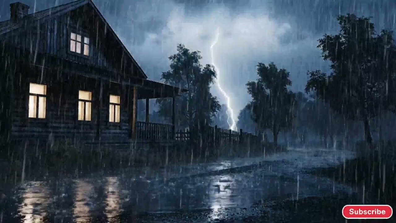 Gentle Rain with Distant Thunder for Sleep 🌧️ Peaceful Rain Ambience at Night