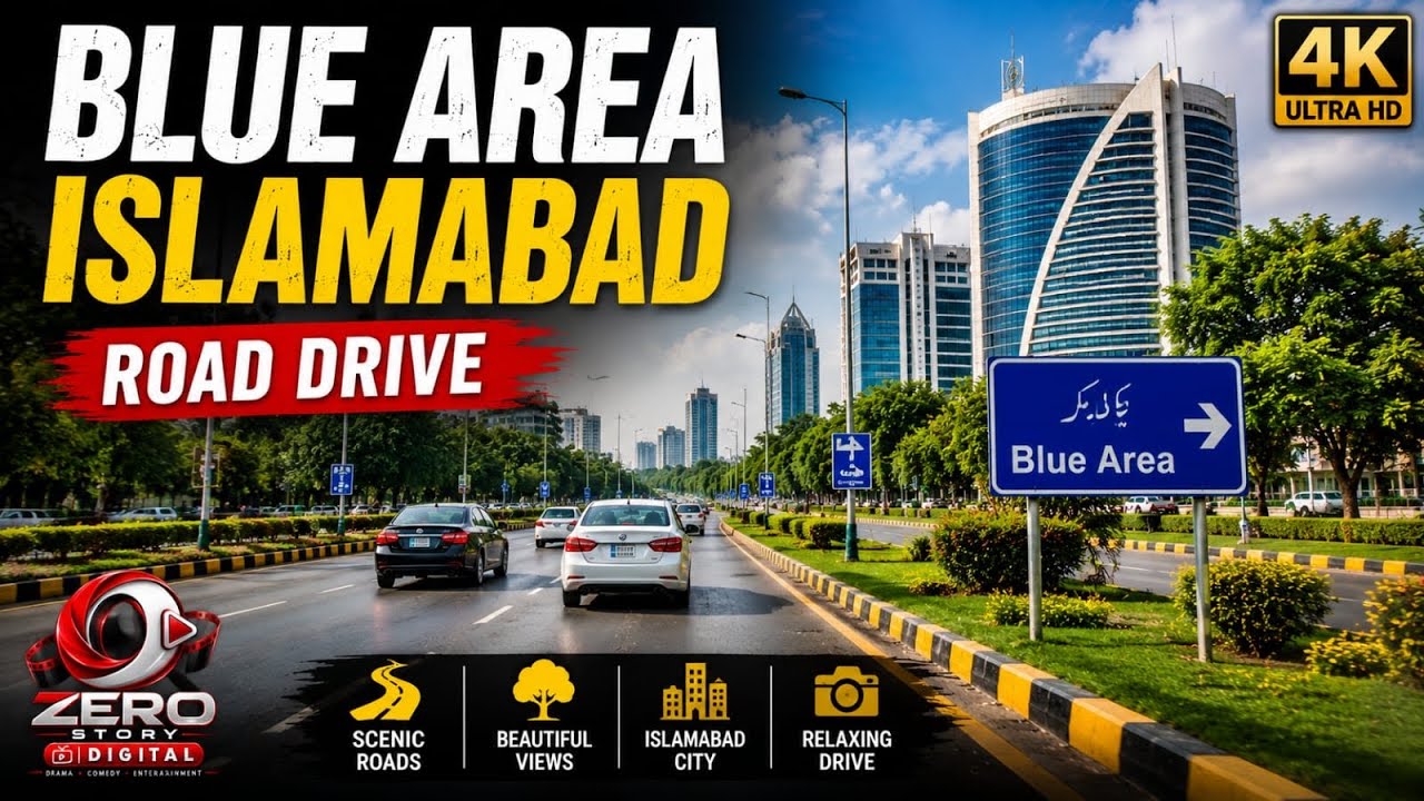Blue Area Islamabad Road Drive 🇵🇰 | Beautiful City Views in 4K