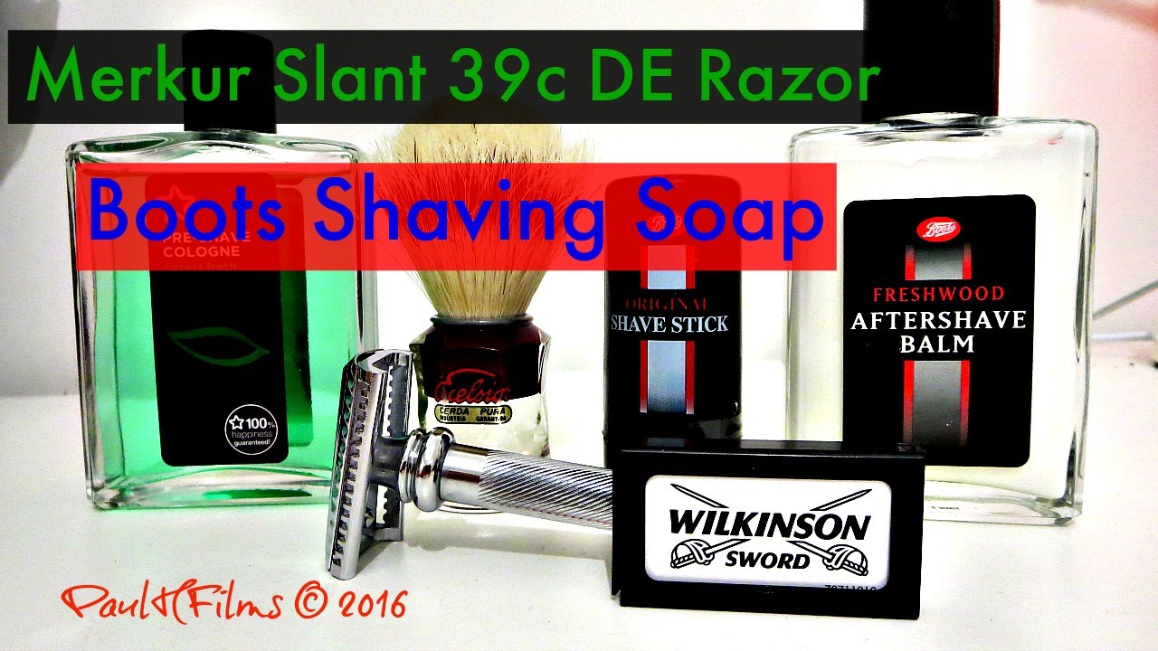 Merkur Slant 39c - Boots Shaving Soap
