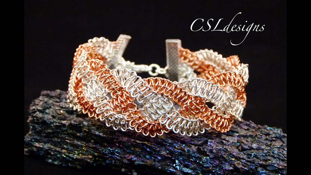 Braided wire macrame bracelet