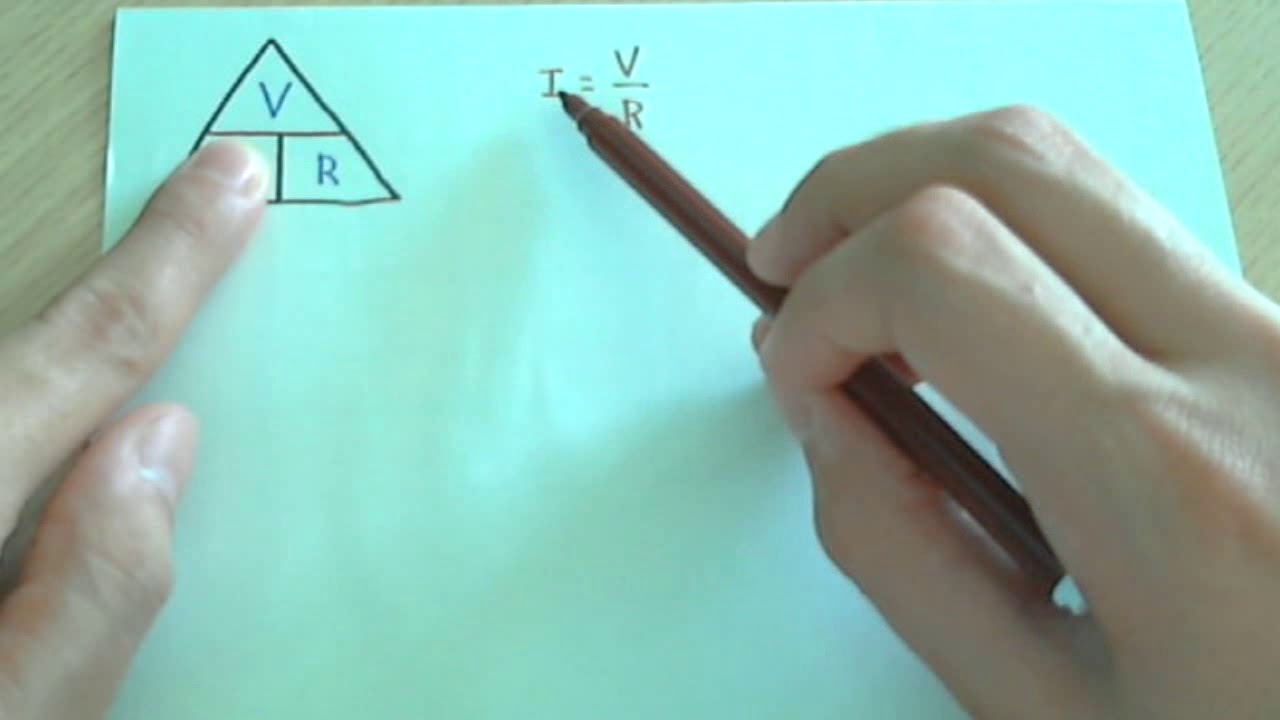 Ley de Ohm: f&oacute;rmulas con el tri&aacute;ngulo