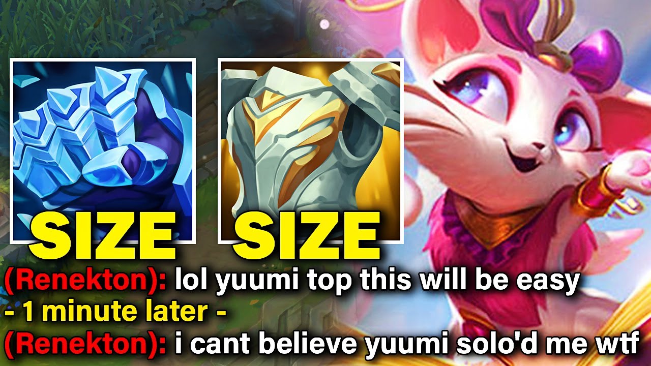 I embarassed Renekton with my Tank Yuumi build and kept solo killing him (BIGGEST CAT EVER)
