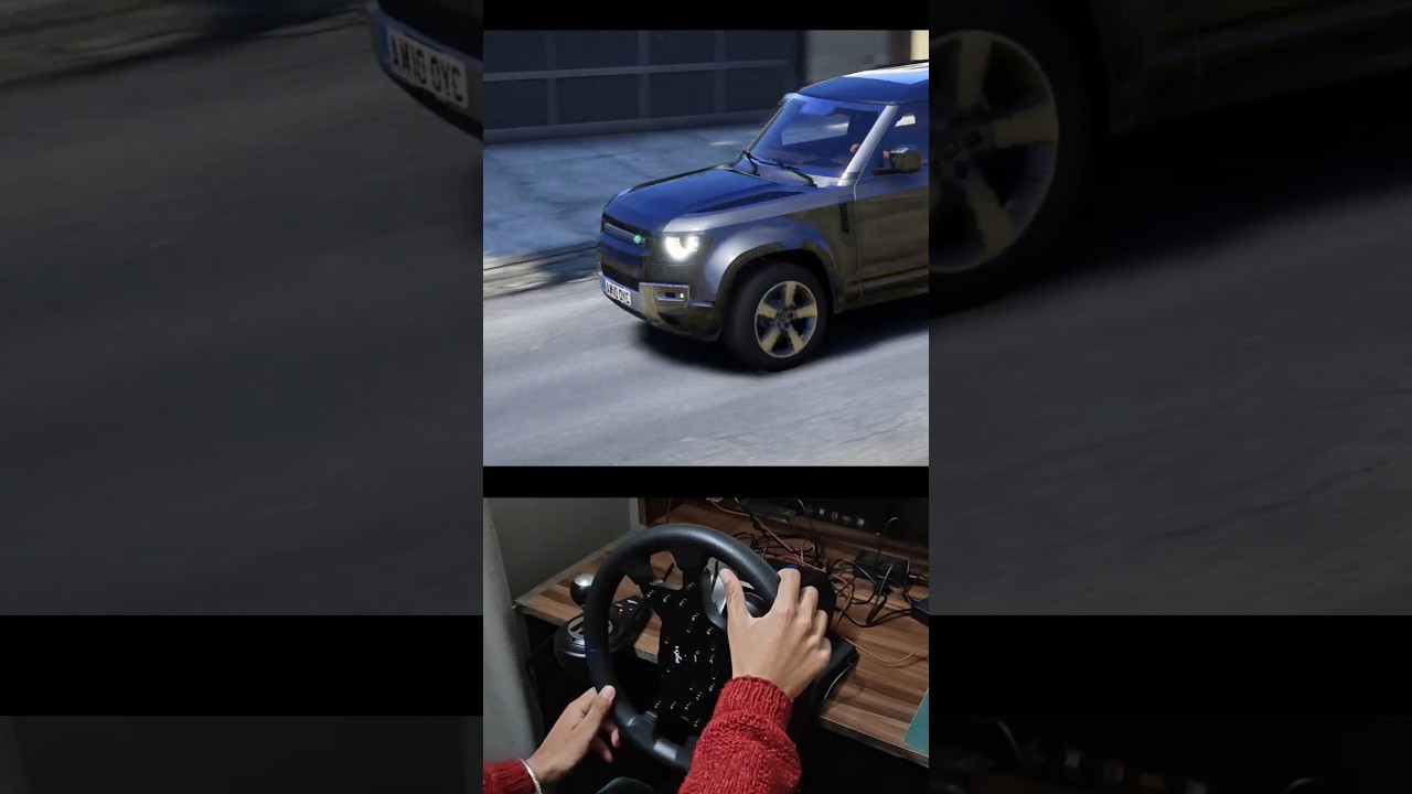 Driving Defender In GTA 5 Steering Wheel Gameplay | 