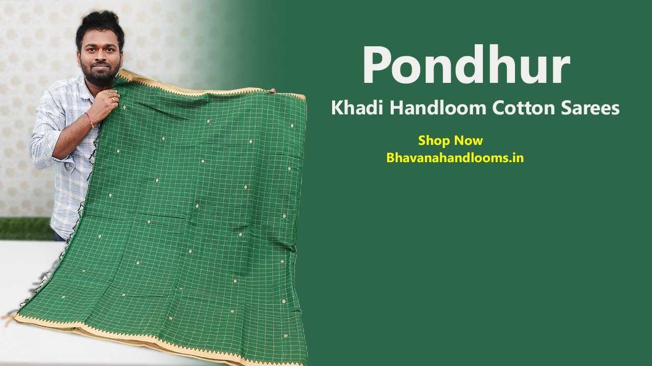Pondhur Handloom Khadi Sarees | Chettinad Designs | Mana Handloom Sarees