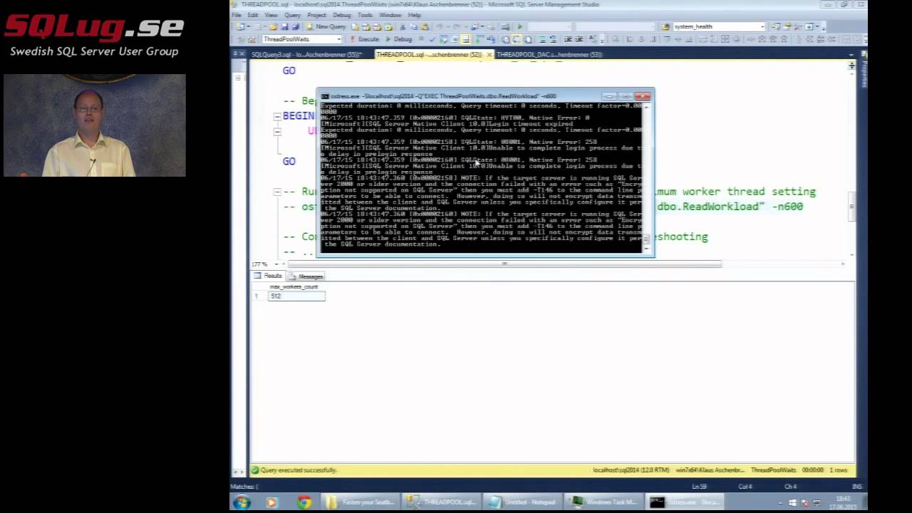 SQLug.se - Klaus Aschenbrenner  - Troubleshooting ugly SQL Server problems, session 1