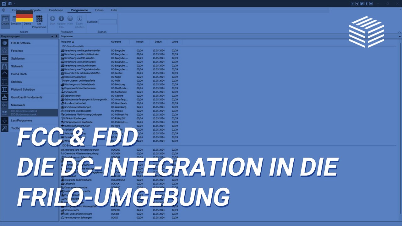 Release 2024-2 | Fortschritte bei der DC-Integration in FRILO-Umgebung