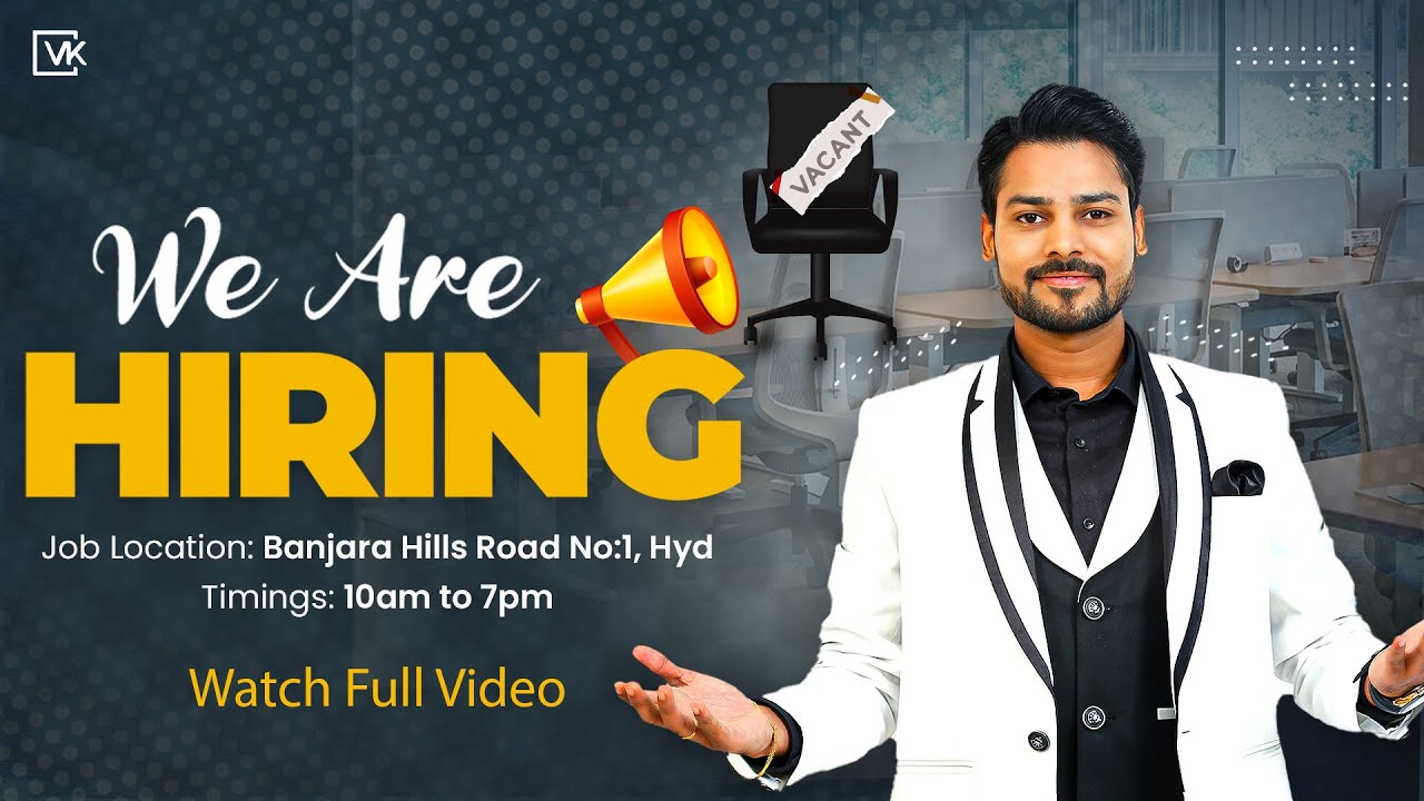 We Are Hiring New Team | Grab The Opportunity | Venu Kalyan Life & Business Coach