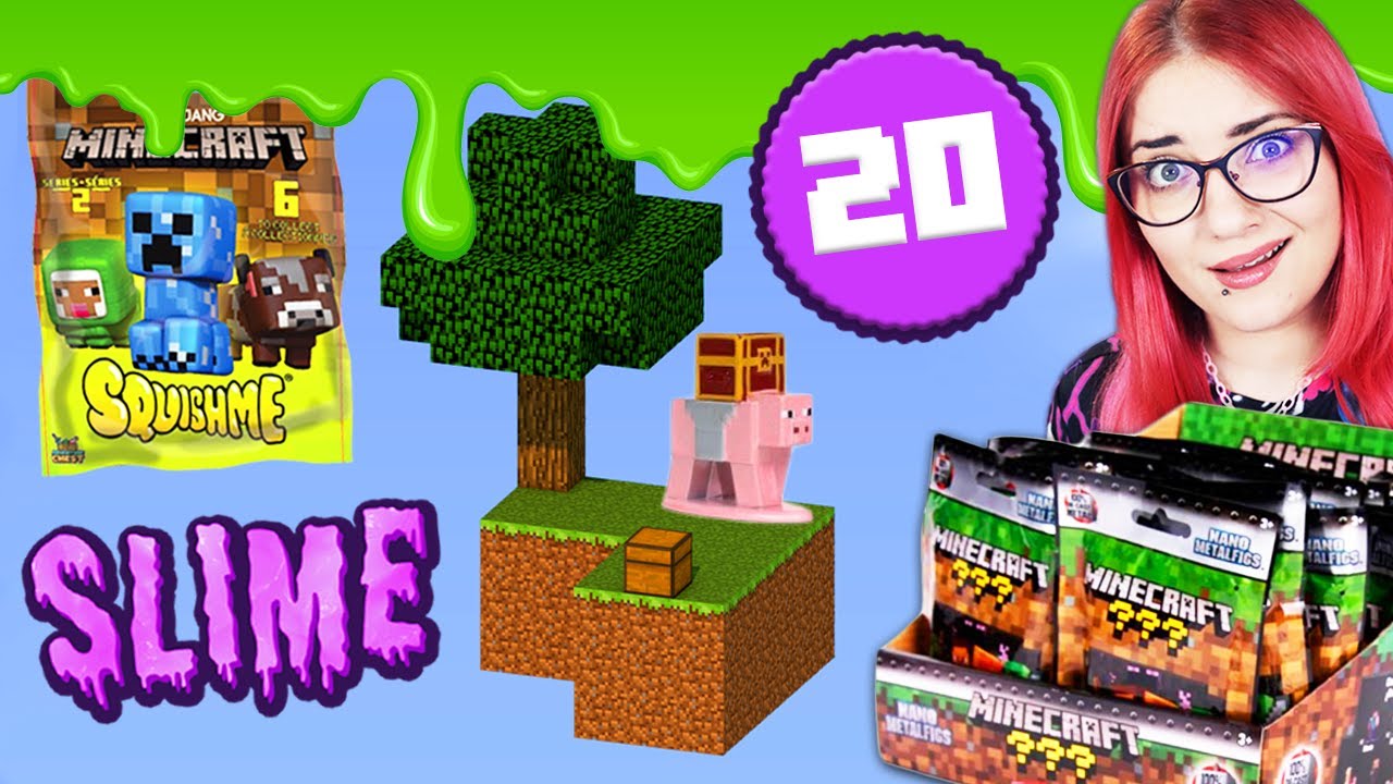 Minecraft Skyblock ale to SASZETKI NIESPODZIANKI 🐷 Slime i Squishy