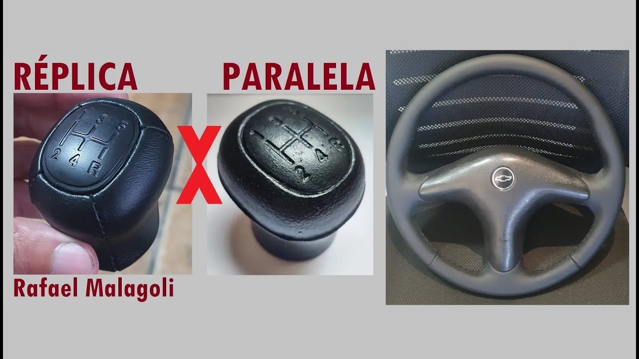 Réplica da MANOPLA, coifa de câmbio e VOLANTE em couro OMEGA 4.1