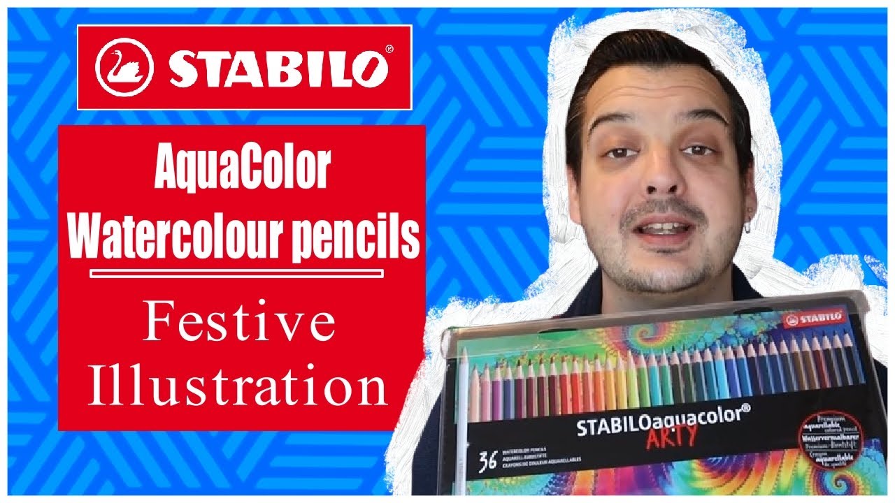 STABILO AquaColour watercolour pencils and festive art