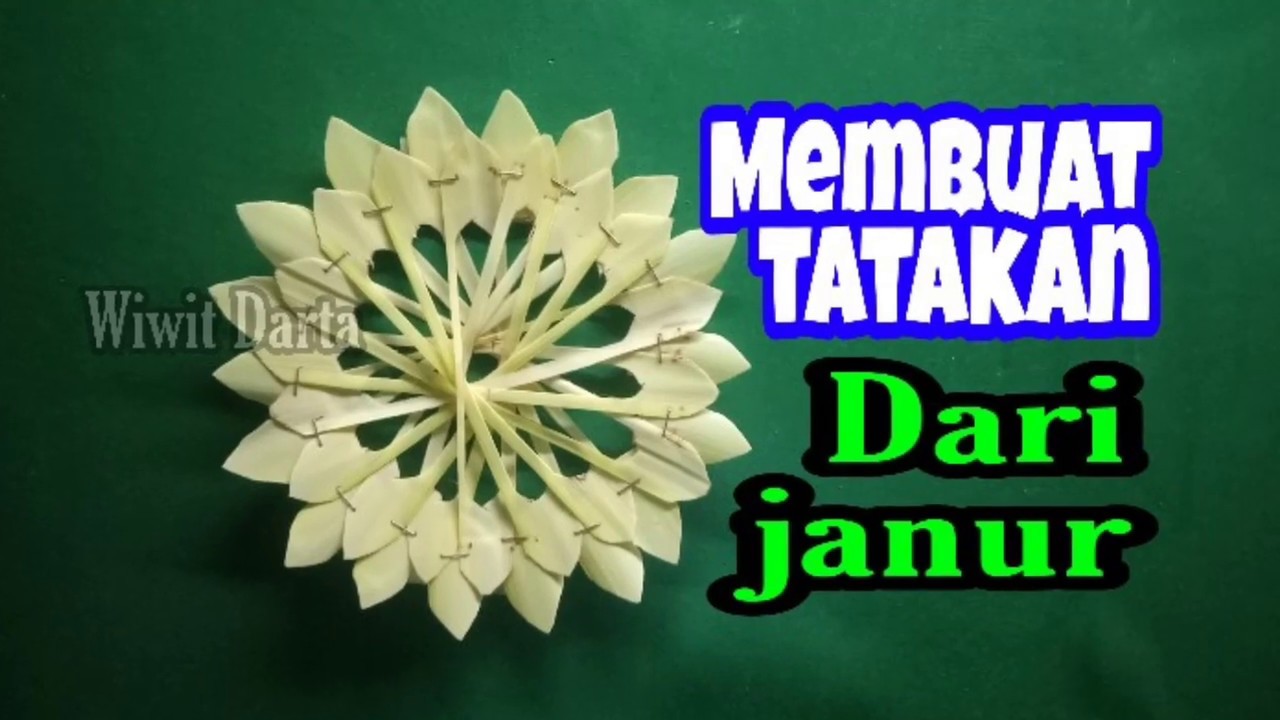 Kreasi janur membuat tatakan dari janur