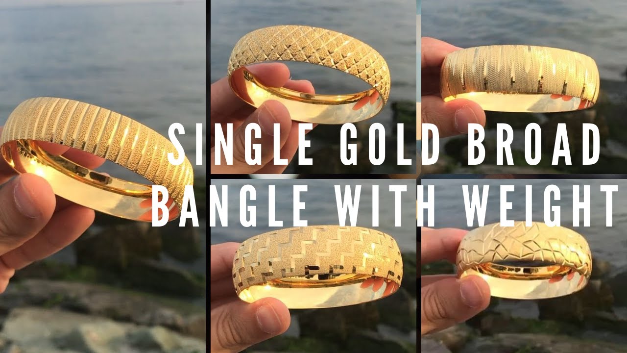 Single Gold Bangle Design with Weight // Unique Designs of Gold bangles Collection