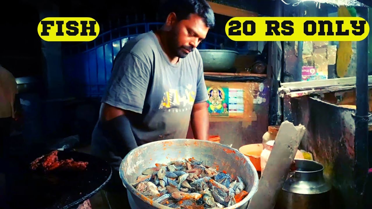 Most Famous Masala Fish Fry Of Warangal | Cheapest Masala Fish Fry 20/- Rs Only | Indian Street Food