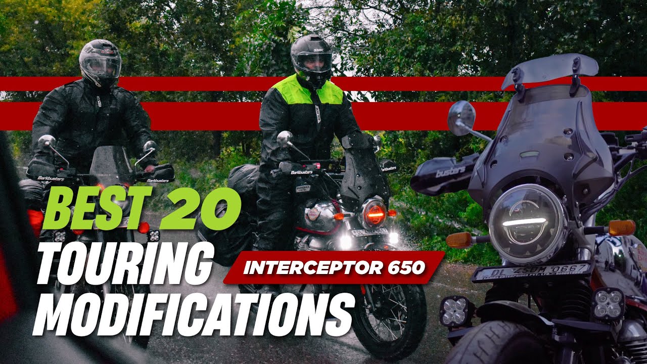 BEST 20 MODIFICATIONS YOU NEED | ROYAL ENFIELD INTERCEPTOR 650 OFF-ROADER #touringmodification