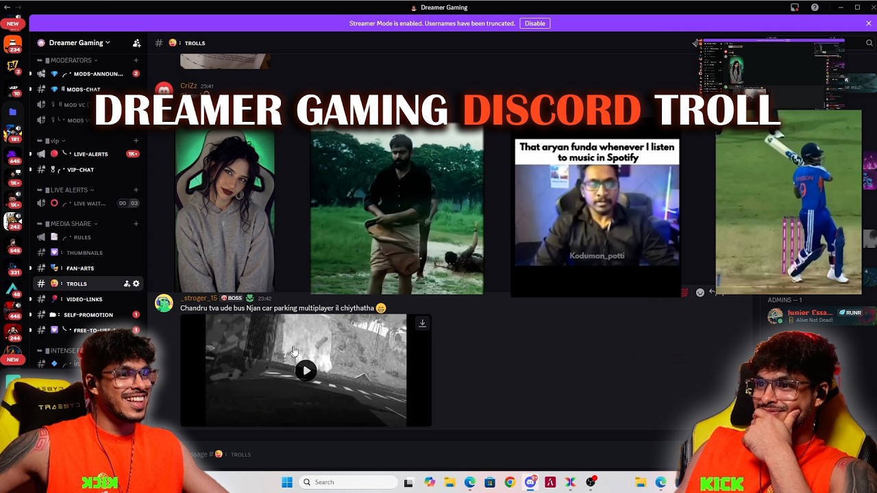 Dreamer Gaming Discord Trolls | Dreamer Gaming Reaction Video | Chandru | Chandra Boss