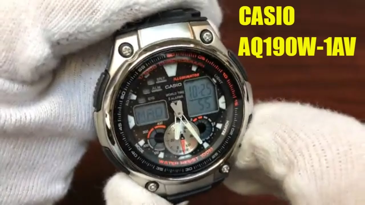 Unboxing Casio Stainless Steel Subdial Watch AQ190W-1AV