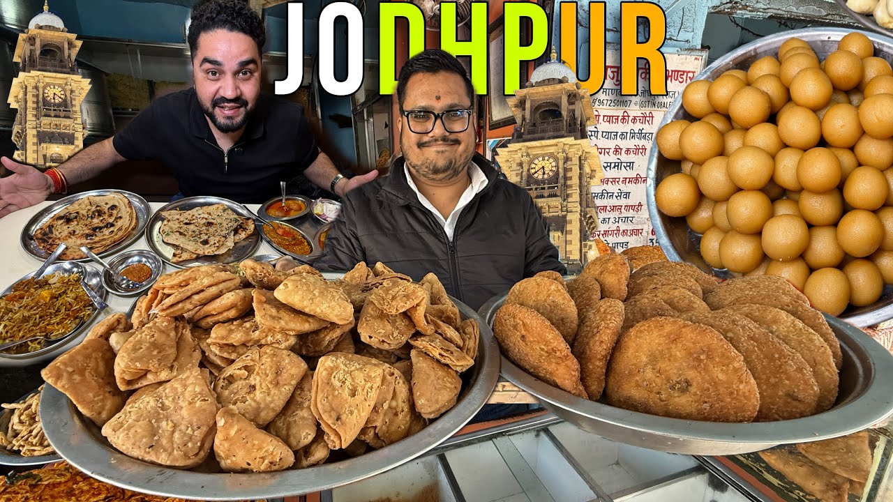 MAGICAL Foods of JODHPUR | Gulab Jamun SABZI, ALOO Pyaj Kachori, Mirchibada, GULAB JAMUN