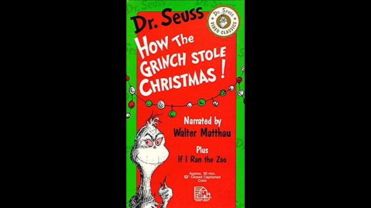 Dr. Seuss Video Classics: How the Grinch Stole Christmas! plus If I Ran the Zoo (1992) VHS