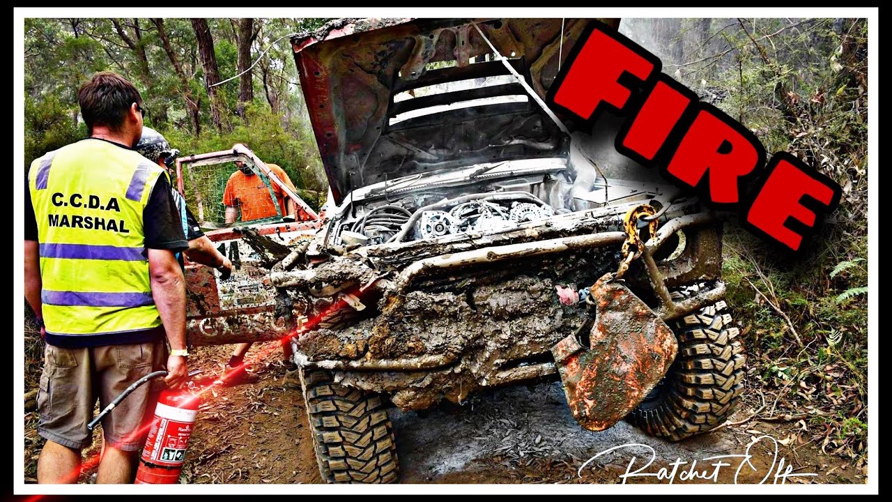 Winch truck race FIRE!! - Patrolapart 2019