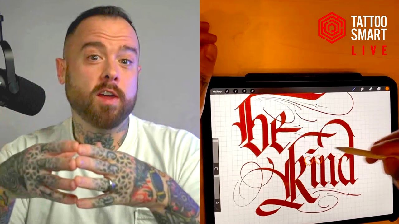 How to draw lettering for tattoos with BJ Betts & Russ Abbott