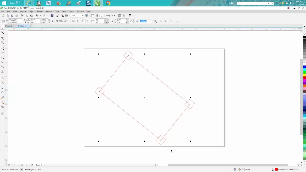 Corel Draw Tips & Tricks 3 point Rectangle tool