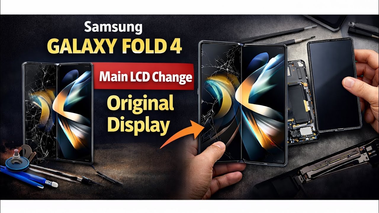 Samsung galaxy fold 4 main display change 😱👍#smartphone #repair #fold4 #brokenphone 