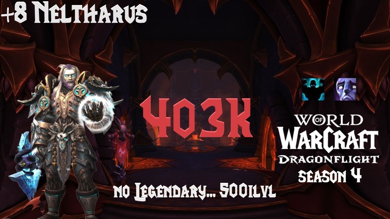 +8 Neltharus M+ | 10.2.7 | 403k overall Unholy DK  Dragonflight S4 Fortified PUG