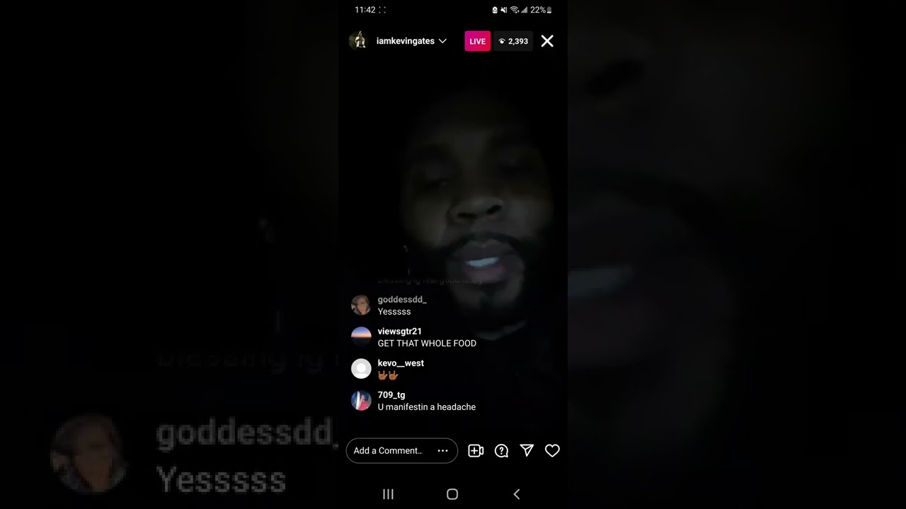 Kevin Gates IG Live 4/3 no s.x or food for 30days! 😯