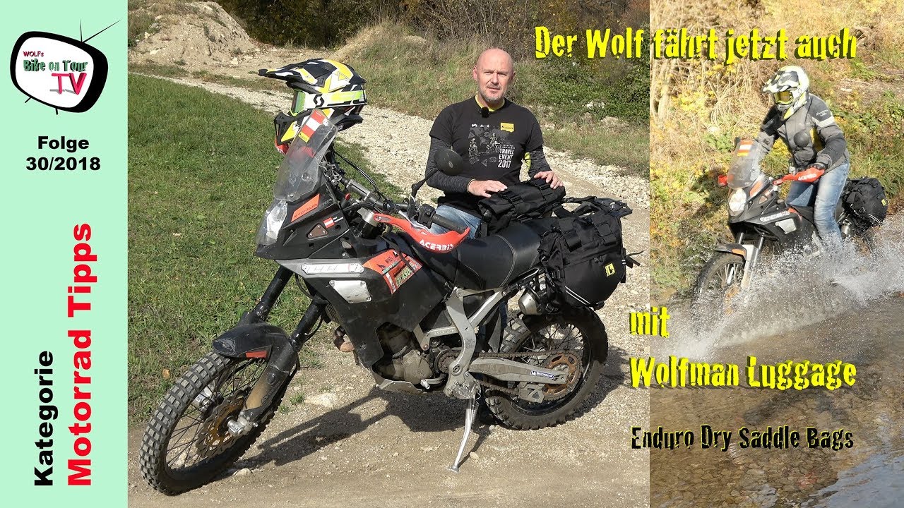 Der Wolf fährt jetzt auch mit Wolfman Luggage | Enduro Dry Saddle Bags