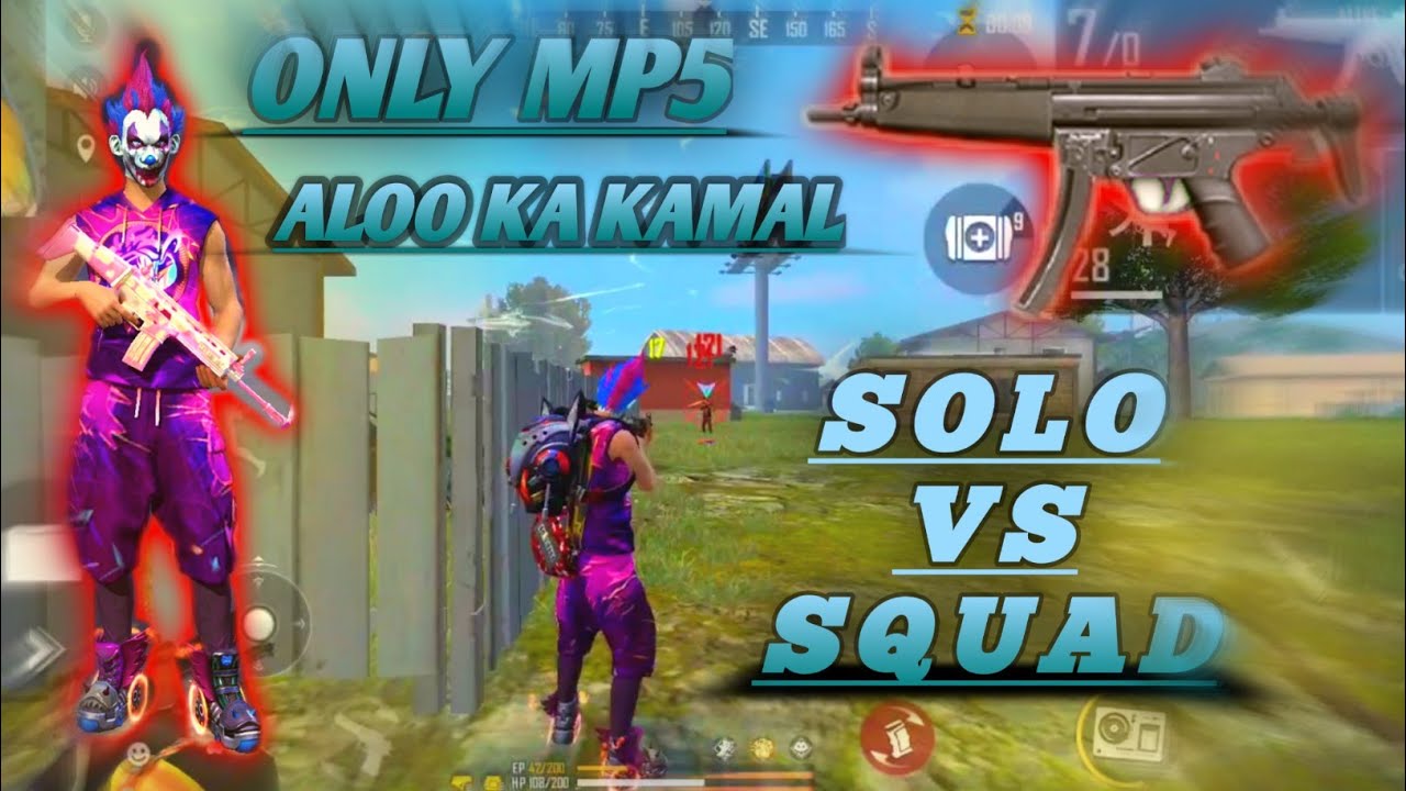 15 KILLS 🎯ONLY MP5 CHALLENGE || SOLO VS SQUAD 👿👿