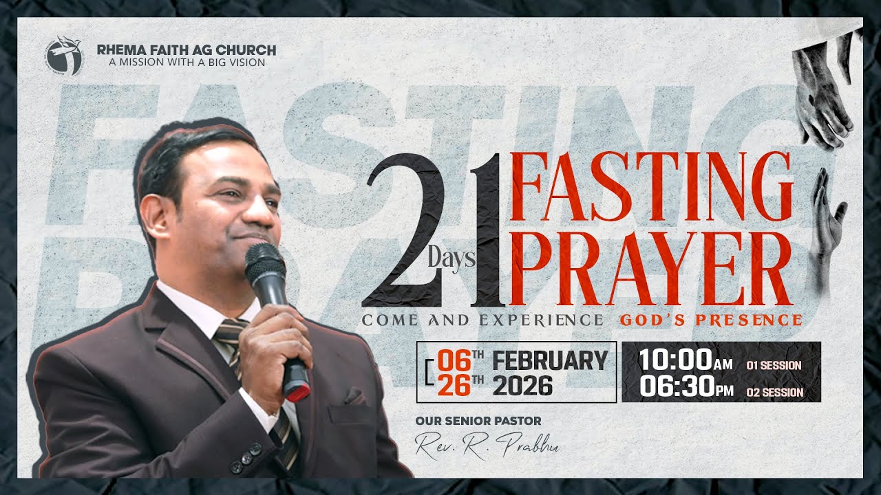 LIVE | 21 Days Fasting Prayer Day-2 | WORSHIP & WORD OF GOD BY REV.R.PRABHU | #agchurch #rfagchurch