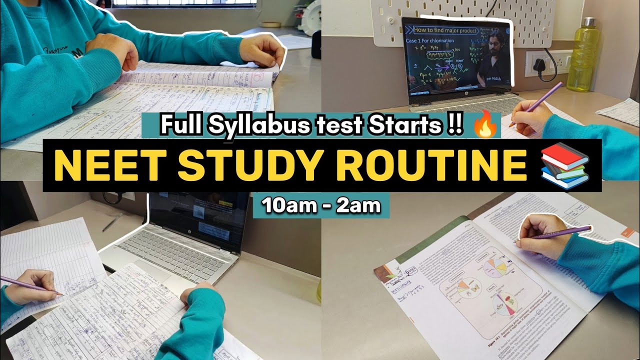 My Neet Full Syllabus Test Begins !! 🤯 | NEET STUDY VLOG 2024 📚 | Blissful study neet ✨