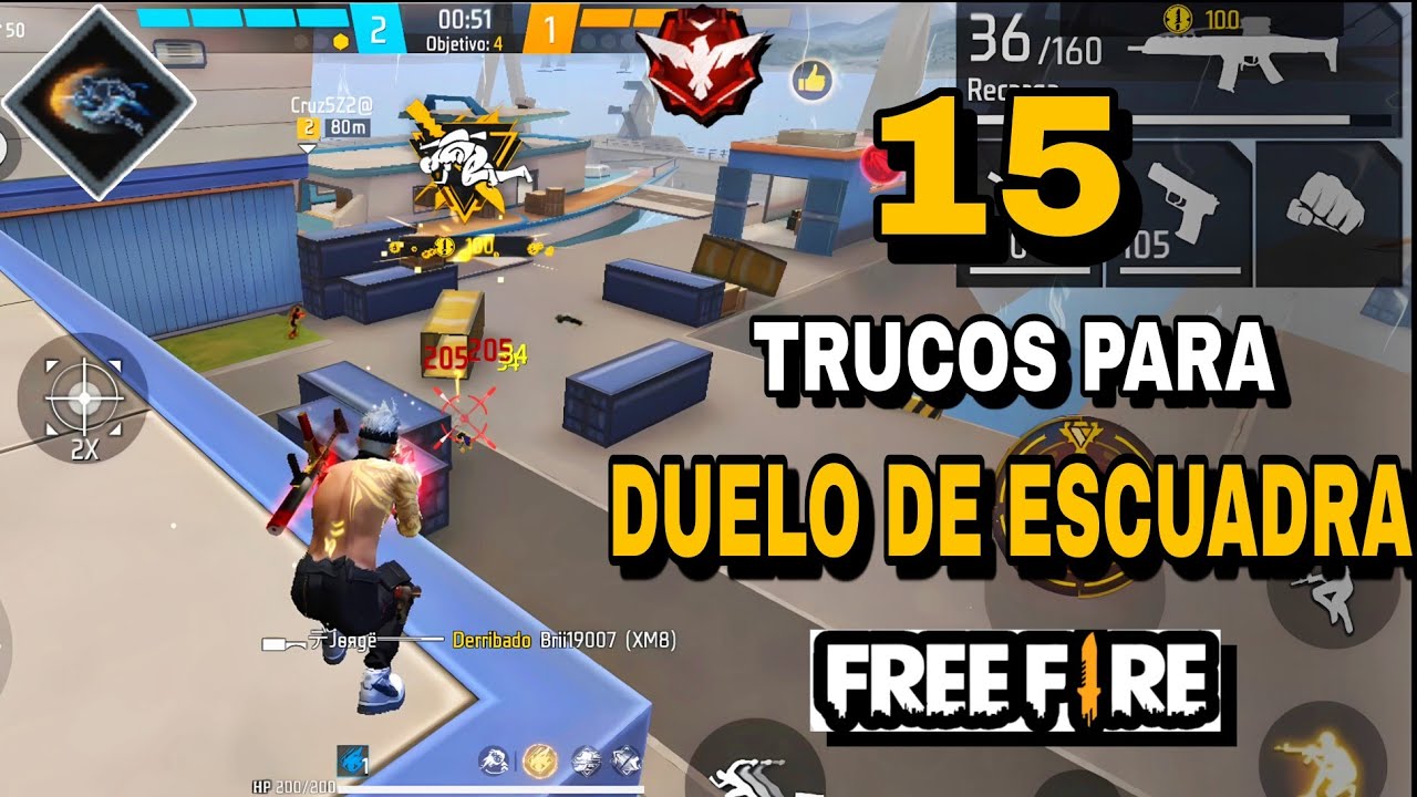 TOP 15 DE TRUCOS*SECRETOS* PARA DUELO DE ESCUADRAS EN FREE FIRE /LLEGARAS A HEROICO