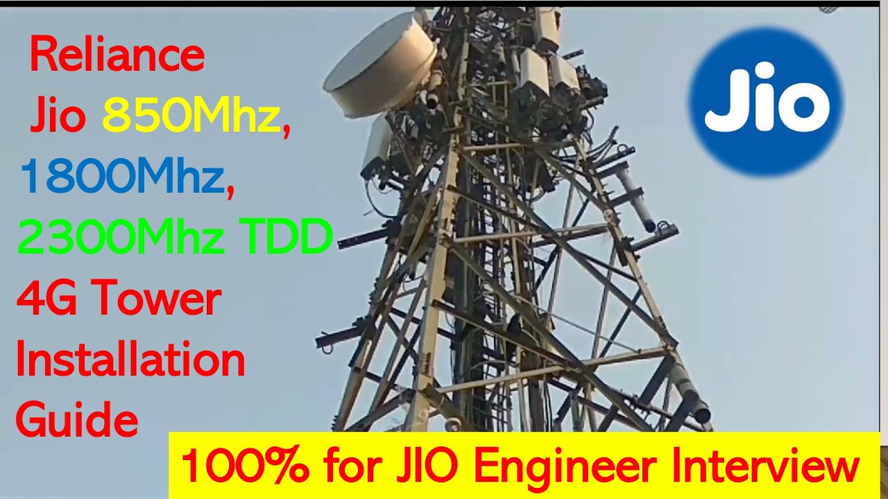 Reliance Jio 850Mhz, 1800Mhz, 2300Mhz TDD 4G Tower Installation | JIO 4g tower ODC full site review
