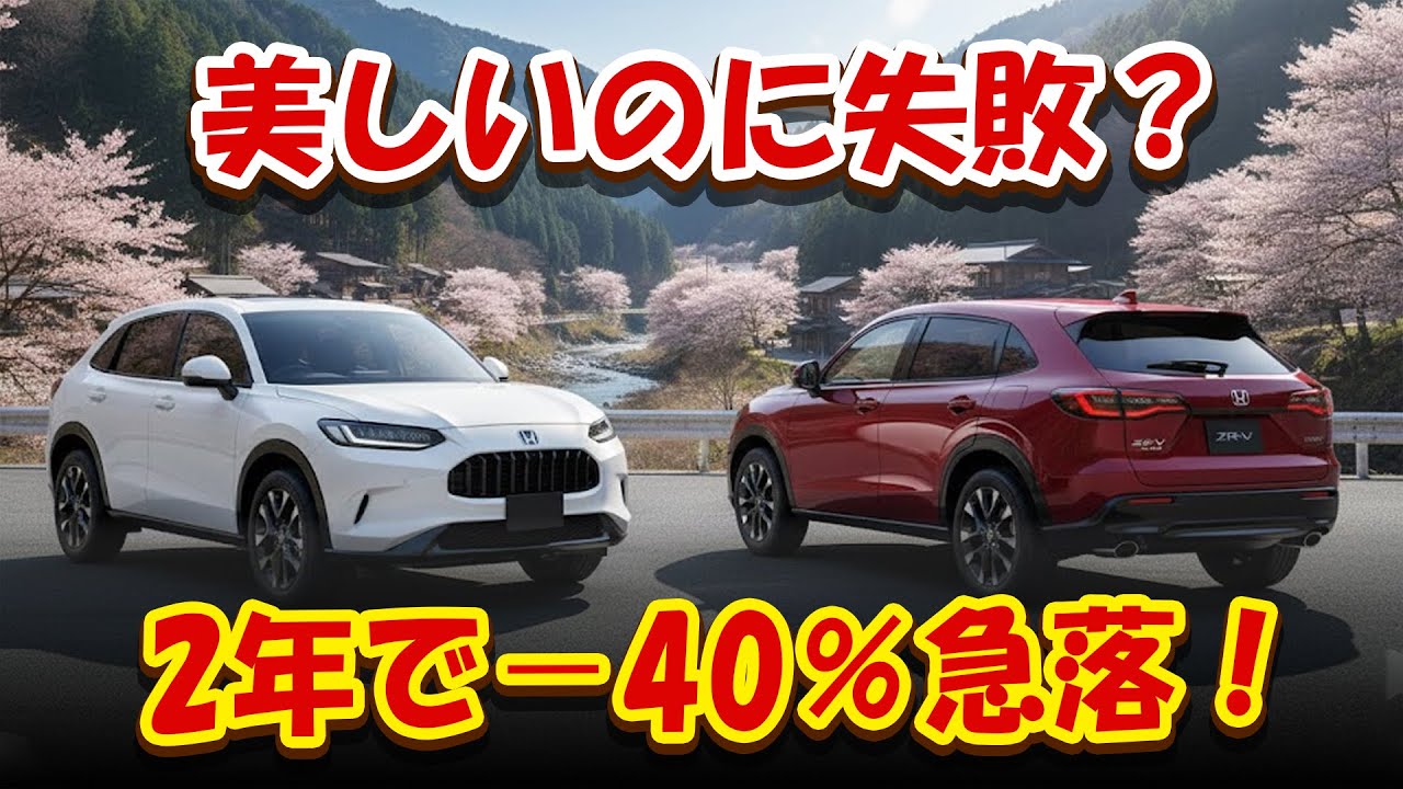 【ホンダZR‑V｜「美しいSUVなのに失敗？」】登場2年で販売−40％急落！警告：立ち位置を誤ると“買った瞬間後悔”する理由