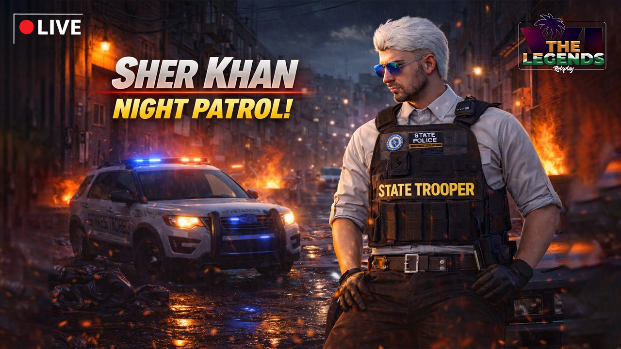 ALL SITUATIONS CODE 4 NIGHT DUTY   | SHER KHAN | TLRP | tlrp DAY 35 #gta5 #tlrp #coprp #rplive #live