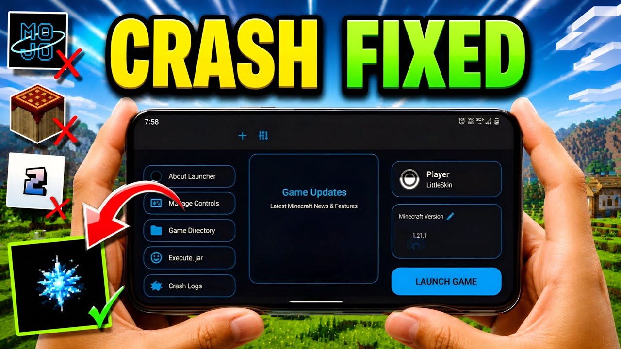 🔥 NEW Cryonix Launcher crash fixed for Minecraft Java Edition Mobile 😍 | better then mojo & zalith