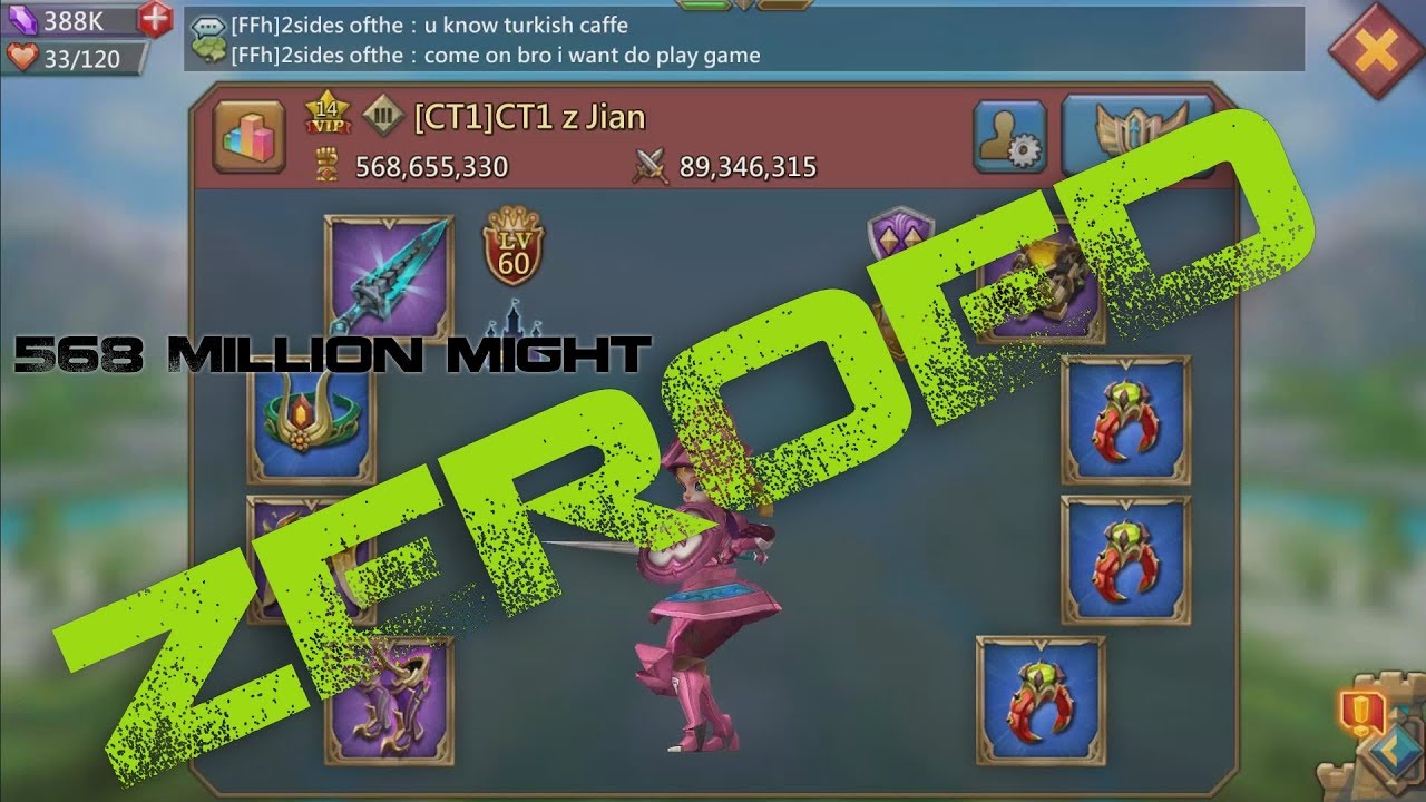 568 Million Might player ZEROED BY Steel Alliance - Lords Mobile