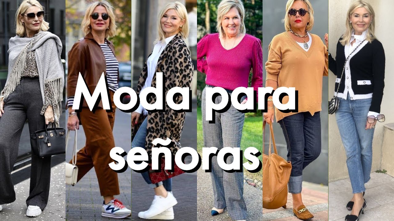 Tendencia de moda para Mujer de 50+60+70+  invierno 2024/2025 estilo casual chic ladies fashion