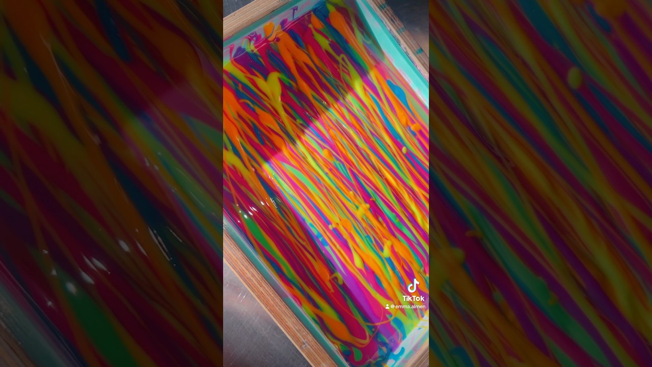 New RAINBOW Soap Pour! #soapmaking #soapmaker #handmadesoap #soap #soaps #soapmakingprocess #soaping