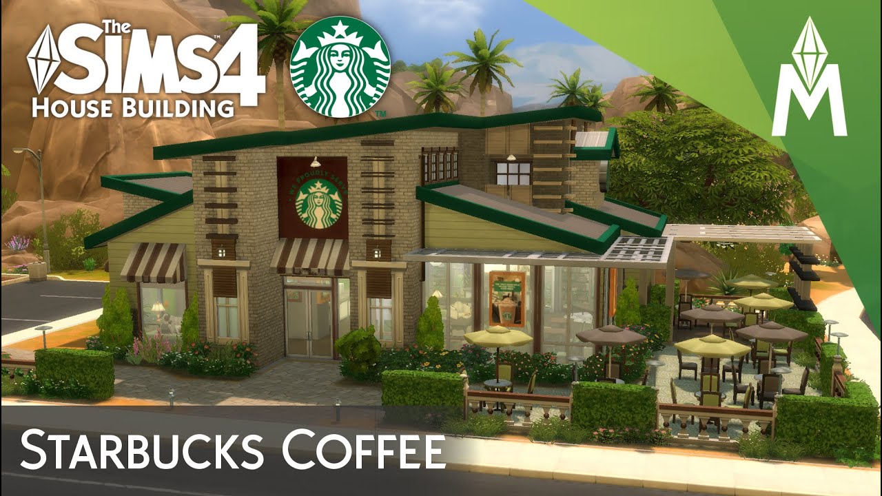 The Sims 4 Restaurant Building - Starbucks Coffee