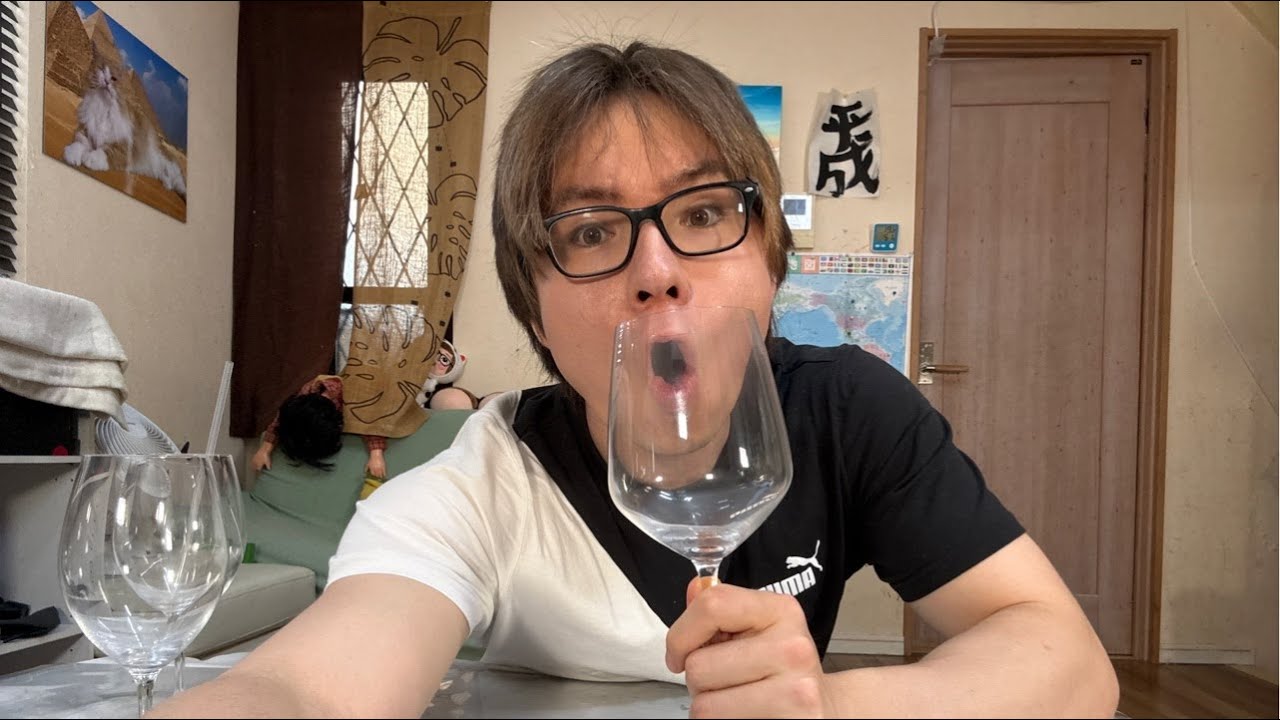 ワイングラスを声で割る^_^
