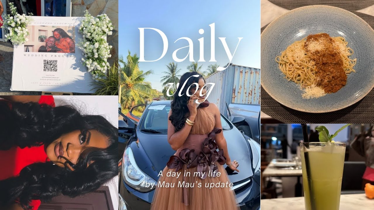 Daily vlog/installed a 5x5 closure bouncy hair/did my make up/attended the wedding of my classmates