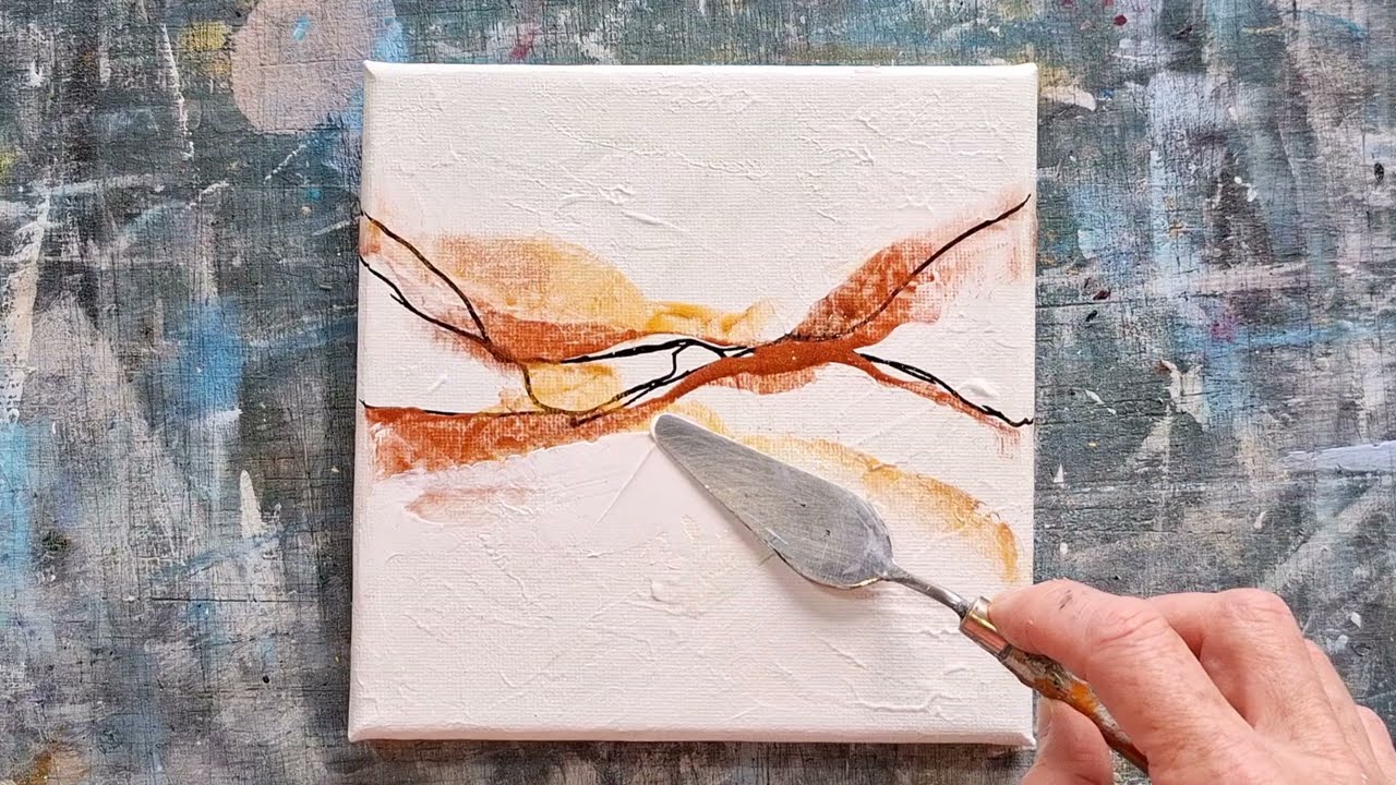 Cute New Easy Mini Acrylic Ink Abstract 😍! #abstractinks #abstractcanvas #abstractlayers #acrylicink