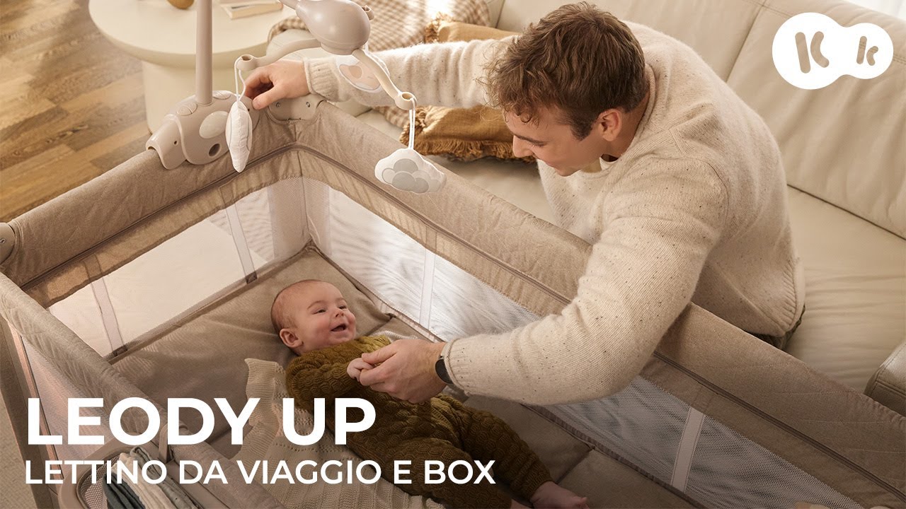 Kinderkraft LEODY UP – lettino da viaggio 2 in 1 | facile da piegare e aprire